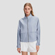 Descente Womensstudio Serie Stand Collar Textur gewebte Top Jacke Frauenstil LB-Light Blue L.