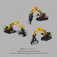 
Shantoulin Village large inertial engineering vehicle excavator realistic bulldozer grabbing machine ground drilling machine model children's play pictures Inertial excavator with dump 16864