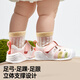 Kenopoh Baby Toddler Chaussures 25 Chaussures fonctionnelles légères d'été pour hommes et femmes 8-18 mois Sandales respirantes pour bébé GB2427 blanc / vert 21 130 mm adapté pour la longueur du pied 130-134 mm