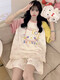 可爱hellokitty睡衣女款纯棉夏季短袖薄款加大码200斤学生家居服 QYS9920 M （适合80-100斤）