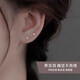 Qi Xiaomi s999 sterling silver round bead earrings for women with pierced ears for sleeping without removing them 2025 new hot style anti-blocking ear stick earrings for women 999 pure silver 8mm round ball silver 2 pairs