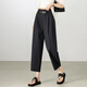 Shangdubi la elastische enge Taille mit einer Schnalle-Zipper-Freizeithose für Frauen im Sommer, um schlank und vielseitig mit neun Punkten zu sehen