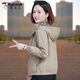 Woodpecker Women's Short Jacket Spring and Autumn 2025 New Middle-aged Mother Loose Casual Large Size Hooded Top Brick Red 2XL (Suggested 125-140Jin [Jin equals 0.5 kg])