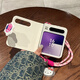 Baiyu eignet sich für Huawei Pura x Mobiltelefonhülle Neue KT-Katzen-Pendellder-Lederarmband Flip Leder Hülle Pura X Collector-Version Weitfaltungsbildschirm Anti-Fall-Fall Full Cover Schutzhülle Ultra-dünner Frauen Pink Kt Katze + Anhänger Armband Purax Collector's Version