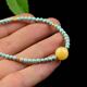 Xuanxia natural old beeswax date bead pendant 18K gold accessories turquoise clavicle chain women's Valentine's Day gift natural beeswax turquoise bracelet 18K gold accessories
