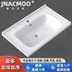 Bassin de lavage en céramique intégrée bassin bassin lavabo lavabor élevain bassin bassin lavabo salle de bain semi-emballé 11150 cm bassin simple surface de glaçure nano-décroisée microcristalline