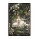 Identity Fifth Memories Little Girl Puzzle 1000 Pieces Wooden Framed Adult Version Handmade Diy Assembly Decorative Painting 28x23 cm (Disassembled with black photo frame) 120 Pieces A10975-Little Girl