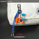 Korsberry Keychain Costa Fitness Bag Dumbbell Decoration Power Men and Women High apariencia Azul Naranja-MIU Twisted Ring Rope