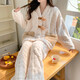 Su Naixue pregnant women's pajamas autumn and winter confinement suits in winter postpartum thickened coral velvet November breastfeeding and feeding home clothes for women Jacquard velvet 9923# pocket bow L [Suggested 90-120Jin [Jin equals 0.5 kg]]