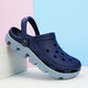 [CROCS-Hersteller] Männer und Frauen Nicht-Rutsch-Versionslochschuhe dicker Fashion Sandalen Strandschuhe Gartenschuhe Schwarz und Grau 45