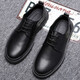 KUCLUT 2025 autumn and winter leather shoes men casual British Martin boots men real I leather Korean style trendy work shoes low top men's shoes 100 brown 9922 44