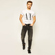 Emporio Armani Exchange Ax Armani Herren-Casual Letter Short Sleeve T-Shirt 8NZTPA ZJH4Z RED 1463 2XL (Inlandslager)