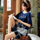 Victorias Stil Sommer kurzärmelig Damen Pyjamas Set Cartoon Loose Girl Home Clothes Casom Cute Dünner Pyjamas Zweiteiler Set D6630 M
