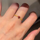 DL 1998 Fat Donglai same style garnet ring crimson dream gold inlaid gold French sentimental love ring No. 10 1.65g