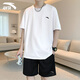 Anta Sports Suit Men's Summer New Ice Silk Derre rapide T-shirt à manches courtes à manches courtes Men Fitness Fitness Running Top Shorts Pure White L