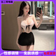 Andere/andere sexy Spitzenhasen Mädchen Charakter JK Uniform Set Versuchung Pure Desire Strümpfe Maschen Kleidung großer Größe Pyjamas 1291 Schwarz All Size