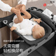 优乐博 ULOP婴儿床折叠拼接大床带尿布台宝宝新生儿床可移动新生婴儿床 加大版 安娜尔黑【双轮】