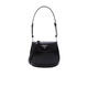 PRADA shoulder bag for women to wear as a handbag, wear as a crossbody, fashionable, versatile, exquisite and portable, curved design, tilted configuration, black, one size fits all