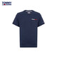 Tommy Jeans Summer Men's Clothing retro Color simple Bloqueo de bolsillo de bolsillo de tatuaje liso Fit Camiseta de manga corta 13063