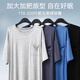 Shercehman men's nightgown nightgown summer ice silk short-sleeved integrated long one-piece pajamas home clothes bathrobe morning gown robe