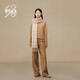 
Ordos 1980 pure cashmere checked two-color comfortable scarf for women commuting long scarf 25 autumn and winter soft wax powder 180cmX30cm