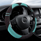 
Wanzhuang new wooden bead car steering wheel cover for summer breathable ladies cute all season universal beads anti-slip sweat-absorbing handle cover HYY1278 Maifeng love model. Blue round shape