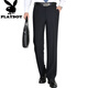 Playboy (Playboy) Nuevos pantalones casuales de seda de seda de verano de verano pantalones sueltos de cintura alta de mediana edad de mediana edad F9901# azul marino 33 (2 pies 6 cintura circunferencia)