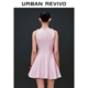 
UR2025 summer new women's bow tie waist-closed ultra-short sleeveless dress UWG750167 light pink XL
