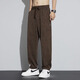 Ronghu ice silk drooping casual pants for men 2025 new summer thin fast dry trendy harem pants loose work trousers K143 black XL [Suggested 115-130Jin [Jin equals 0.5 kg]]