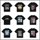 
WALKING BEAUTY2025 summer new European and American trendy brand men and women couple outfits large size loose pullover short-sleeved T-shirt for teenagers tee FY6629 white S