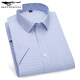 Sept loups 2025 Summer de la chemise à manches courtes pour hommes d'âge moyen pour les affaires usure formelle de qualité sans repasser la chemise haut de gamme de coton de qualité coton DX6623 38