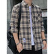 С чистым официальным сайтом Yishion Rettice Casual Room Men's Spring и осенью рубашки с длинными рукавами корейская топ-ретро Retro Lose Summer Thin K12109 Blue (с флисом 3xl 160-175Jin [Jin равняется 0,5 кг]