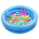 Toyadores de pesca EZR Caqueta de pesca para niños con pesca magnética Juguetes de piscina inflable Pesca magnética Set de 16 piezas + Piscina cuadrada pequeña
