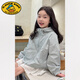 G.DUCKKIDS Korean style girls 2025 summer new style hooded sun protection clothing children's versatile casual windbreaker jacket light blue 120 cm