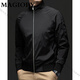 Magiopy Luxury High-End-Marke Schaffelljacke für Männer Frühling und Herbst Modestand Halsband Dünne Raglan-Hülle Casual Jacke für Männer Schwarz 3xl 190