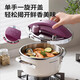 Royalstar 304 stainless steel pressure cooker small household gas induction cooker universal explosion-proof small capacity pressure cooker lotus purple enamel pressure cooker 22cm 4L