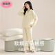 Sumeiting pure cotton pajamas for women in spring and autumn 2025 new long-sleeved large-size casual thin style for girls' home wear suit 12806 L [suitable for 100-120Jin [Jin equals 0.5 kg]]