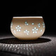 Suet-fat jade porcelain tea cup, exquisite hollow hand-painted plum blossom master cup, new tea-making small tea cup, exquisite tea cup, pair of cups, blue and pink, 1 each