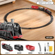 Parking à grande vitesse Parking Lot Children's Electric Train Set Car Track Track Train Train Model Toy Boy [Version rechargeable] Modèle de luxe classique (100 * 20
