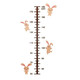 
Cartoon height wall sticker 3d three-dimensional acrylic children's room wall mural painting baby measuring ruler can be removed without damaging the wall 3879 rabbit height sticker - coffee + skin color + pink Small