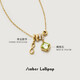 Amber Lollipop Wang Yuwen's same style twelve birthday necklace female gemstone pendant anniversary birthday gift for girlfriend and wife guarding January
