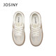 Zhuoshinid training shoes for women in spring and summer sports shoes versatile white shoes for women thick sole shoes for women rice/brown 37