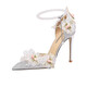 Lily Wei Zauberer der Oz Serie High Heels kleine Größe 313233 Hochzeitsschuhe Großgröße 41-43 Lolita Sandals Snowland Wizard White [Fersenhöhe 8 cm] 36