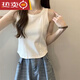 
Shantoulin Village Fish Bone Sling Large Size Large Size Color Fish Bone Sling Vest Women's Inner Wear Summer Fat mm Want to Look Slimming Outside Wear Base Shirt 9227-White S