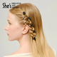She s Qianzi imitation crystal hair clip fashion bangs hair clip birthday gift for girlfriend GE color