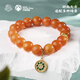Potala Palace Beeswax 925 Silver Wisdom Eye Pendant Bracelet Amber Transfer Bead Single Circle Bracelet for Men and Women Birthday Gift for Boyfriend