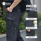 蜀黍家疾风机能战术裤男2025春季弹力户外休闲运动速干长裤工装裤 黑色 M 17078A