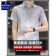 Camisa de manga corta de seda de pájaros carpinteros Camisa de gradiente de verano para hombres Camisa informal de media manga Camisa de pulgada cuadrada sin escalaval