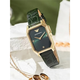 Armani Armani Women's Fashion Fashion Inslay Belt Fritillaria Quartz Small Green Watch Square Tendencia A149 AR11148