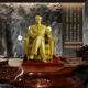 Ai Shao talks about Chairman Mao's bronze statue, pure brass seated statue serving the people, sculpture, living room, office desktop decoration, housewarming gift, copper color 10.8cm back cover + 3cm base